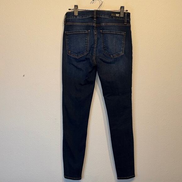 Kut from the Kloth jeans Donna high rise ankle skinny blue denim stretch Sz 4 - Picture 3 of 11